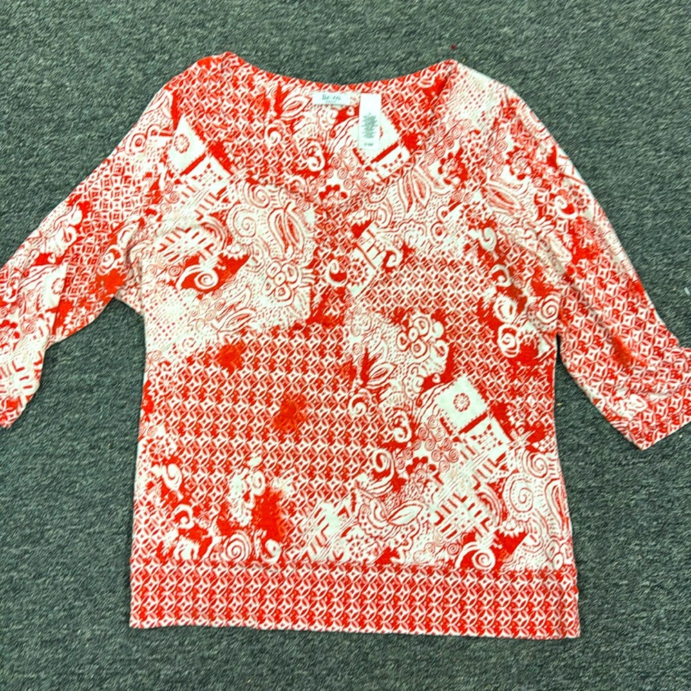 Liz & Co Woman 3/4 sleeve top Plus Size